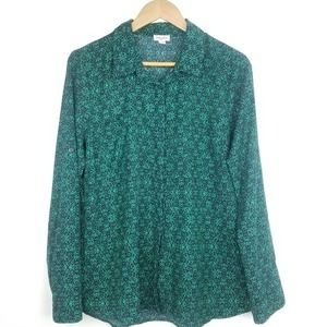 Splendid | Green Button Down Long Sleeve Shirt